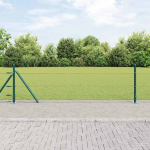 Aed koos postidega roheline 0.4 x 25 m pvc kaetud teras