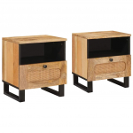 &Ouml;&ouml;lambi kapp 2 tk neutraalne 40 x 33 x 46 cm tugev mango puu