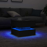 KOHVILAUD LED-TULEDEGA, MUST TAMM, 50 X 50 X 40 CM