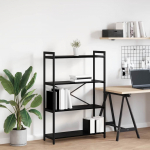Raamatukapp Must tamm 80 x 30 x 120 cm Tehispuit