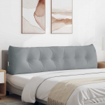 Seljatugi padi helehall 180 x 24 x 50 cm kangas