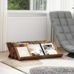 Ajakirja riiul riiuliga vana puit 90 x 53 x 28,5 cm tehispuit