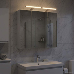 Vannitoa peeglikapp jaoks Valge 70 x 14,5 x 70 cm Tehispuit