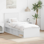 Voodiraam peatsiga Valge 75 x 190 cm Tahke m&auml;nd