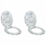 Pehme sulgumise tualettruumi istmed 2 tk 44 x 38 cm mdf plaat