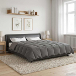 Talve tek Rapistatud Helehall 200 x 240 cm Mikrokiud