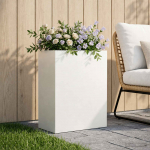 Aia istutuskast valge 40 x 20 x 50 cm k&uuml;lmvalmistatud teras