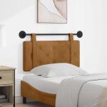 Rippuv voodipeats Seinale kinnitatav Pruun 90 x 55 x 5 cm Samet