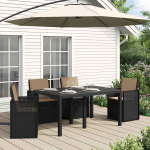 Istme ja seljatoe padjad 4 pcs Pruunikashall 47 x 45 x 2 cm