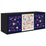Seinale paigaldatav TV kapp MAINZ 102 x 33 x 40 cm Must tamm
