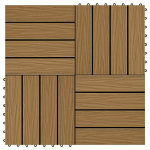 11 tk terrassiplaadid, wpc 30x30 cm 1 m&sup2; tiikpuidu v&auml;rvi