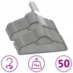 50 tk riidepuud, libisemiskindel, hall, samet
