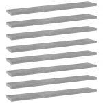 Riiuliplaadid 8 tk, betoonhall, 60x10x1,5 cm, puitlaastplaat
