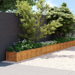 Taimekast, 770 x 50 x 36 cm, corten-teras
