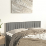 Voodipeatsid, helehall, 144x5x78/88 cm, samet