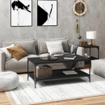 Diivanilaud, must, 100 x 50 x 40cm, tehispuit