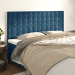 Voodipeatsid 4 tk, tumesinine, 90x5x78/88 cm, samet