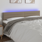 LED-voodipeats, pruunikashall, 180x5x78/88 cm, kangas