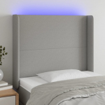 LED-voodipeats, helehall, 93x16x118/128 cm, kangas