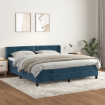 Kontinentaalvoodi madratsiga, tumesinine, 160x200 cm, samet