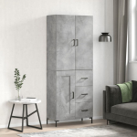 K&otilde;rge kapp, betoonhall, 69,5 x 34 x 180 cm,tehispuit