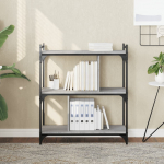 Raamaturiiul 3 korrust, hall sonoma, 76 x 32 x 88 cm, tehispuit