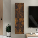 Seinale kinnitatav telerikapp, suitsutatud tamm, 30,5x30x110 cm