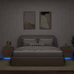 &Ouml;&ouml;kapid LED-valgustusega 2 tk, sonoma tamm, tehispuit
