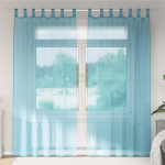 Aasadega voilee kardinad 2 tk t&uuml;rkiissinised 140 x 225 cm