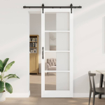 Liuguks valge 83 x 232 cm puit ja metall