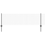 Keeratud traadi aed koos 5 u-postiga hall 0.6x10 m teras