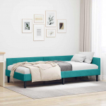 Nurga voodiraam peatsiga T&uuml;rkiis 100 cm x 200 cm Samet