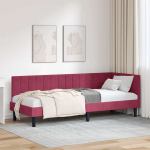 Nurga voodiraam peatsiga Veinpunane 80 cm x 200 cm Samet
