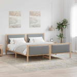 Voodiraam peatsiga Helehall 200 x 200 cm kangas