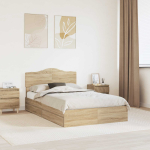 Laos voodi peaga sahtliga Sonoma tamm 120 x 200 cm Tehispuit