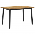 90 x 55 x 75 cm Tugev akatsiapuu Valge ja must Ristk&uuml;lik