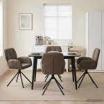 P&ouml;&ouml;rlevad Toiduainete Toolid 4 pcs Kunstsuede nahk Tumehall