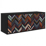 Seinale paigaldatav TV kapp OMMEN 102 x 33 x 40 cm Must tamm