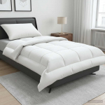 Tekk ja padjakomplekt 2 tk 137x200 cm Suvi 140 GSM Vill Valge