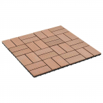 Terrassiplaat 22 pcs Pruun 30 x 30 cm Puitplastik