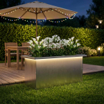 LED-valgustusega lillekast h&otilde;bedane 30 x 60 x 30 cm