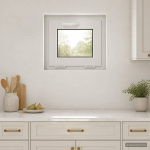 Aken risor 50 x 45 cm PVC ja selge sile klaas