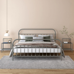 &Ouml;&ouml;kapp, 2 tk, hall ja must, metall ja klaas