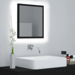 LED vannitoa peeglikapp, must, 40 x 8,5 x 37 cm, akr&uuml;&uuml;l
