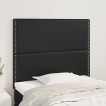 Voodipeatsid 2 tk, must, 90x5x78/88 cm, kunstnahk