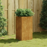 Taimekast, 40 x 40 x 80 cm, corten teras