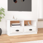 Telerikapp, valge, 93 x 35,5 x 45 cm, tehispuit