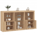 Puhvetkapp LED-tuledega, sonoma tamm, 181,5 x 37 x 100 cm
