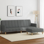 2-kohaline diivanvoodi jalapingiga, tumehall, kangas