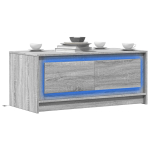 Diivanilaud LED-tuledega, hall sonoma tamm, tehispuit